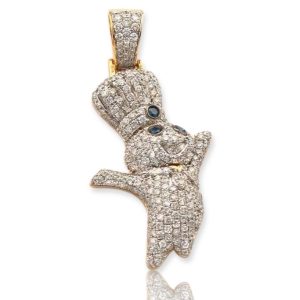 10KY 2.05CTW DIAMOND DOUGHBOY PENDANT