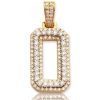 14KR+W 3.00CTW BAGUETTE DIAMOND CROSS WITH SQUARE – product view