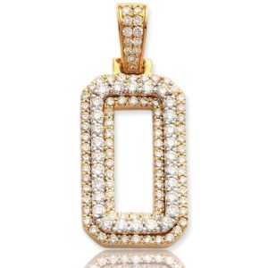 10KY+W 1.00CTW DIAMOND NUMBER PENDANT