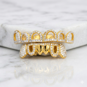 JDWR-062 - 6 TOP 6 BOTTOM Split Open Face Diamond Grillz