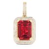 10KY 0.75CTW DIAMOND CUPCAKE PENDANT WITH COLORED – product view