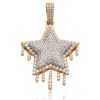 14KR+W 4.25CTW DIAMOND ‘EAGLE WITH GUNS’ PENDANT – product view