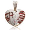 10KY 1.90CTW DIAMOND BLEEDING JESUS HEAD PENDANT – product view