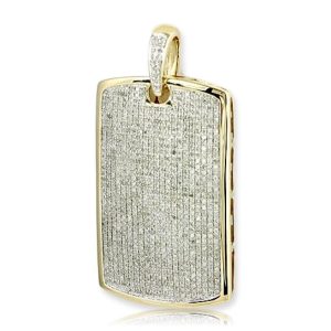 10KY 2.50CTW DIAMOND DOGTAG