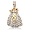 14KY 3.00CTW DIAMOND 1 OZ AMERICAN EAGLE PENDANT – – product view
