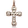 10KY 2.10CTW ILLUSION SET DIAMOND SINGLE ROW CROSS – product view