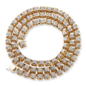 10KY 10.25CTW DIAMOND SQUARE CLUSTER W/SQUARE SETT
