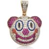 10KY 6.50CTW DIAMOND LION HEAD WITH CROWN – product view