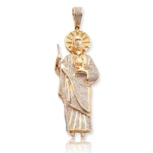 14KY 0.90CTW DIAMOND ST. JUDE PENDANT