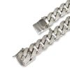 SILVER 4MM SOLID ROPE CHAIN – White Gold Plated – product view