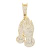 14KY 0.50CTW DIAMOND ST. JUDE PENDANT – product view