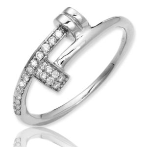 14KW 0.15CTW DIAMOND REVERSE RING - 5
