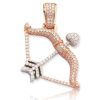 14KR 6.85CTW DIAMOND ‘ALLAH’ PENDANT – ROUNDED – product view
