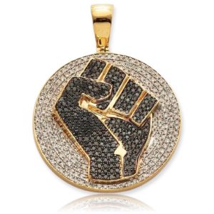 10KY 1.65CTW BLACK AND WHITE DIAMOND 'BLACK POWER'