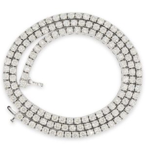 3.8mm Tennis Chain 22 inch length 21 CTTW 15 Pointer Diamonds