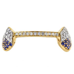 JDWR-004 - TOP 6 BOTTOM 6 HAND PRONG WITH DIAMONDS BAR BACK IS FULL