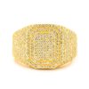 14K 1.0 CTTW Men’s Diamond And Black Plated Center Designer Band – product view