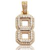10KY+W 0.85CTW DIAMOND NUMBER PENDANT – product view