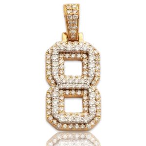 10KY+W 1.00CTW DIAMOND NUMBER PENDANT