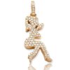 10KY 1.00CTW DIAMOND BROKEN HEART PENDANT – product view