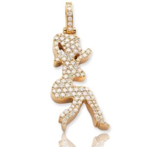14KY 1.00CTW DIAMOND DANCING LADY PENDANT
