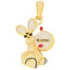 14KY 2.00CTW DIAMOND CROWN PENDANT WITH SYNTHETIC – product view