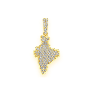 India Diamond Pendant - Yellow Gold