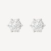 Amelia Gold Diamond Heart Earrings – product view
