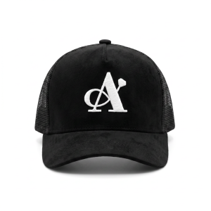 Signature Trucker Cap - Black Suede