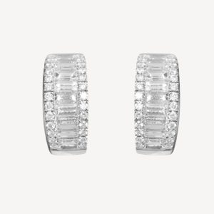 Mia Gold Diamond Hoop Earrings