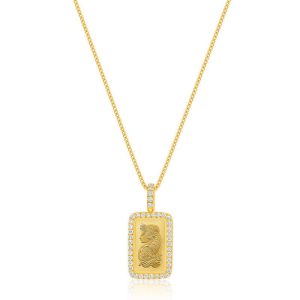 Micro 2.5g Suisse Fine Gold Bar (Lady Fortuna, Fully Iced)