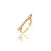 Three Row Round & Baguette Ring – Yellow Gold / 10 – product view