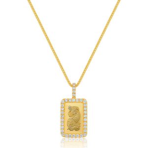 Milli 5g Suisse Fine Gold Bar (Lady Fortuna, Fully Iced)