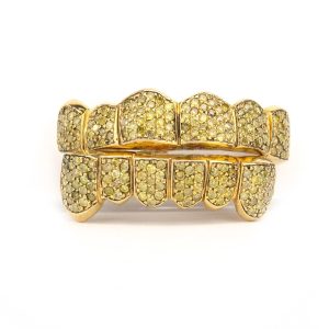 JDWR-047- Yellow Honeycomb Diamond Grillz