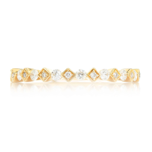 Stackable Wedding Band Ring - Yellow Gold / 6.5