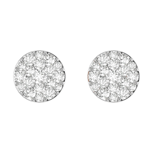 Disc Cluster Diamond Studs - 0.4 / Yellow Gold