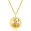 Micro Laughing Buddha Piece (Solid Gold) – product view