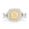 Square Cluster Halo Diamond Ring – White Gold / 7 – product view