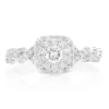 Square Cluster Halo Diamond Ring – White Gold / 7 – product view