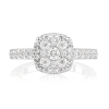 Yellow Diamond Double Halo Engagement Ring – Two-Tone / 6.5 – product view