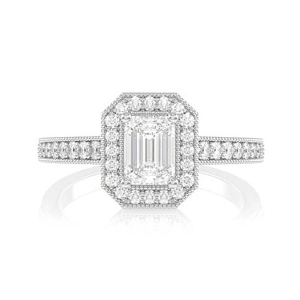 Radiant Halo Engagement Ring - White Gold / 6.5