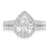 Signature One Row Under Halo Diamond Ring – White Gold / 6.5 – product view