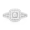 Double Band Halo Diamond Ring – Yellow Gold / 6.5 – product view