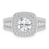 Three Bezel Milgrain Diamond Ring – White Gold / 6.5 – product view