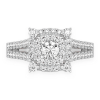 Fancy Shank Tiered Halo Ring – White Gold / 6.5 – product view
