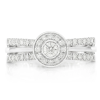 Classic Square & Round Diamond Ring – White Gold / 6.5 – product view