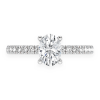 Classic One Row Under Halo Diamond Ring – White Gold / 6.5 – product view