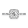 Oval Cluster Halo Diamond Ring – White Gold / 7 – product view