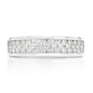 Three Row Top Band - White Gold / 10