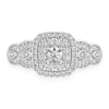 Layered Oval Diamond Engagement Ring – Yellow Gold / 6.5 – product view